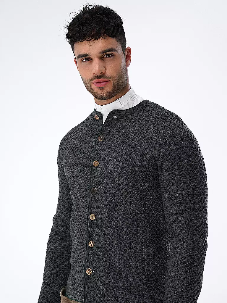 GOTTSEIDANK | Trachten Strickjacke XAVER  | Gris