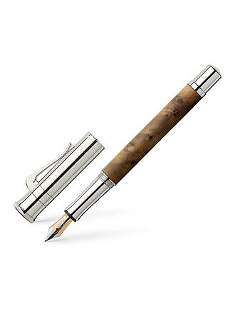 GRAF VON FABER-CASTELL | Pluma estilográfica Classic de madera de raíz de tuya, trazo medio