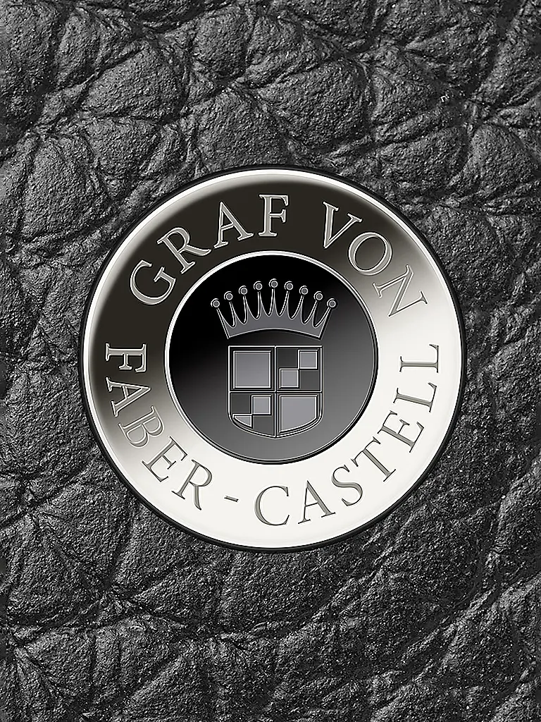 GRAF VON FABER-CASTELL | Estuche para 2 artículos de escritura, cachemira, cremallera, negro | 