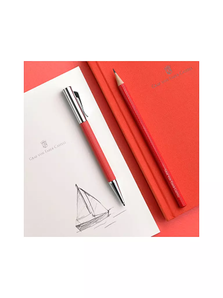 GRAF VON FABER-CASTELL | Libro con cubierta de lino A5 Rojo India | Rojo