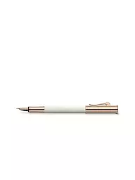 GRAF VON FABER-CASTELL | Pluma estilográfica Guilloche Champagne Blush M | Blanco