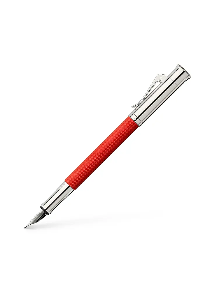 GRAF VON FABER-CASTELL | Pluma estilográfica Guilloche India Red F | Rojo