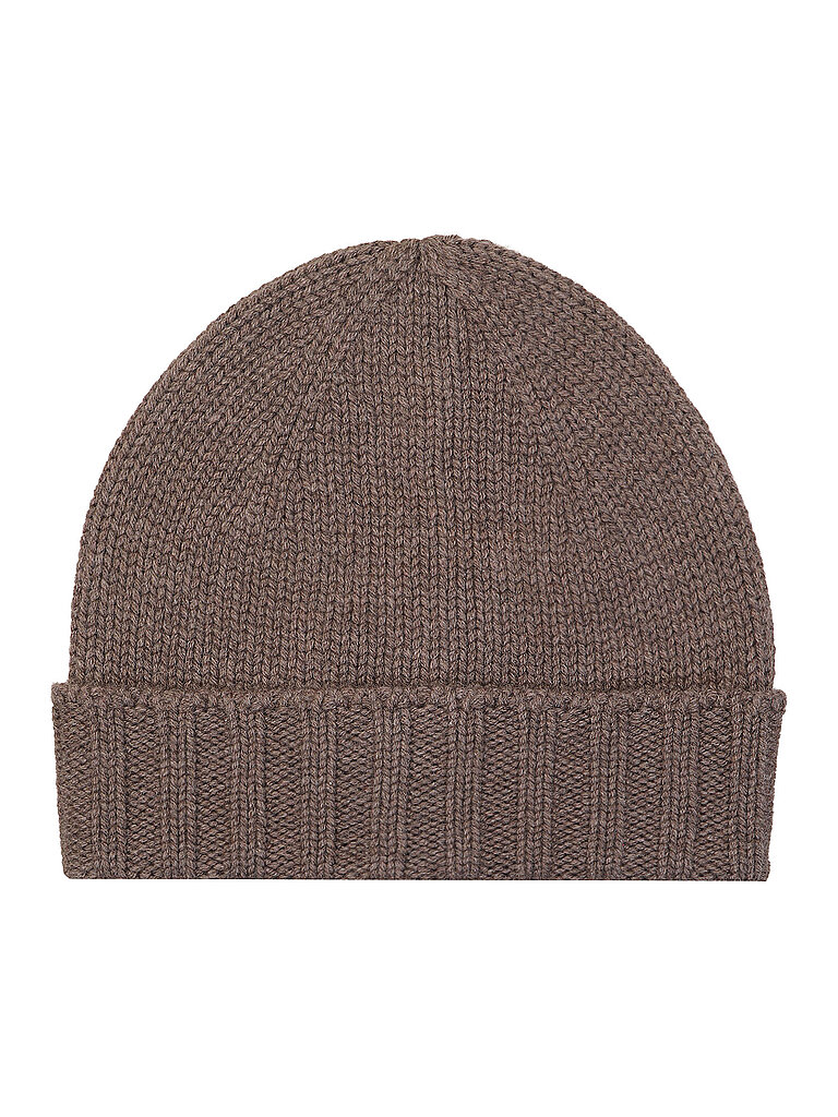 Gran Sasso Gorro de cachemira - Gorro marrón claro