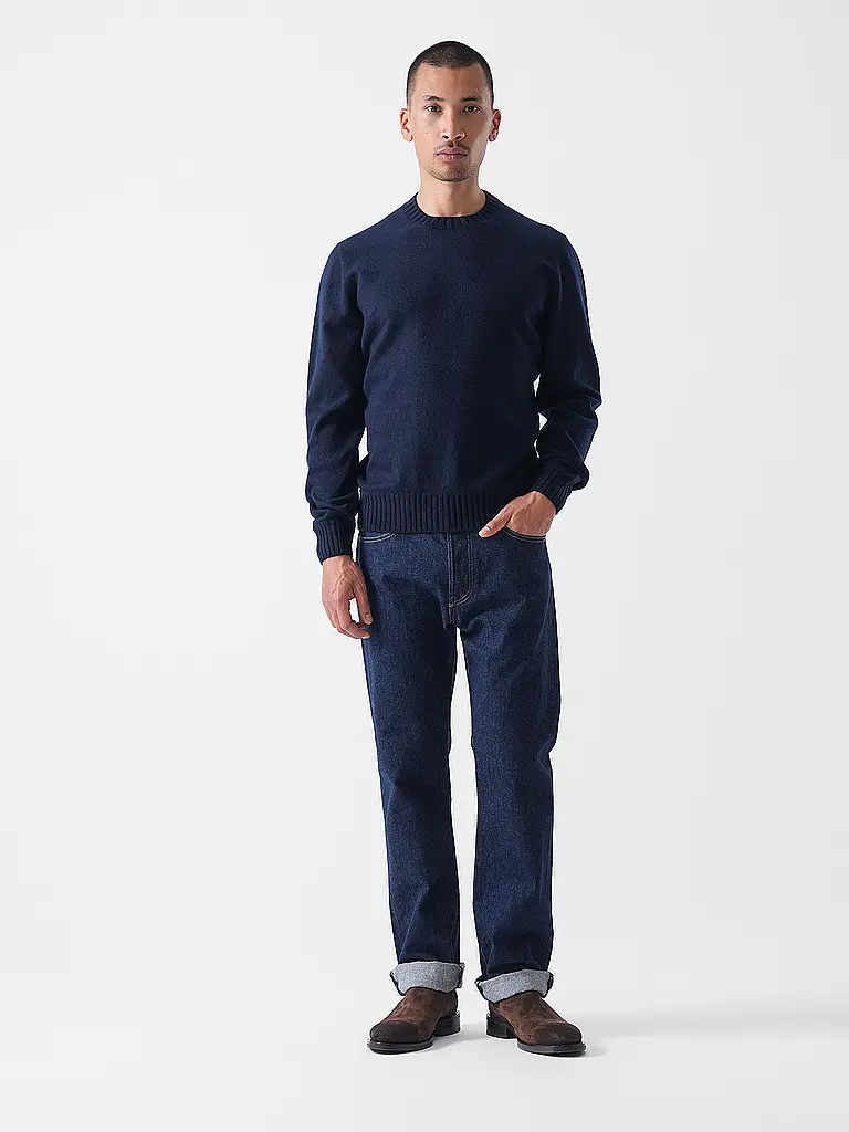 GRAN SASSO | Jersey de cachemira | Azul oscuro