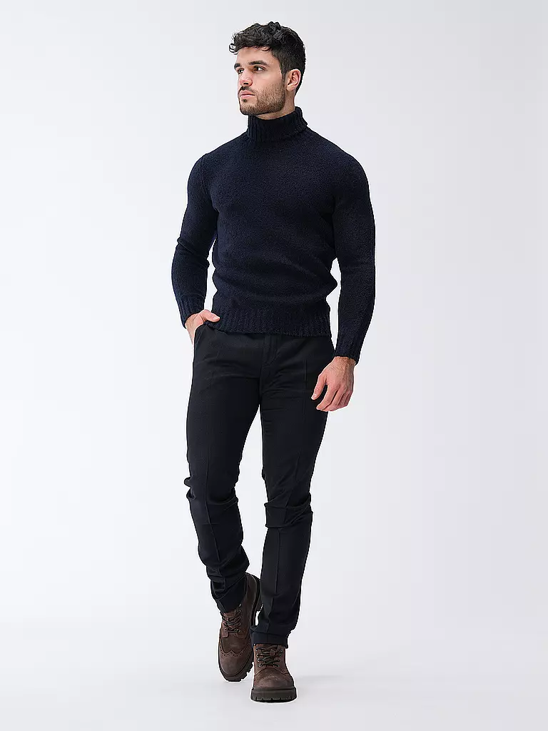 GRAN SASSO | Jersey de cuello alto | Azul oscuro
