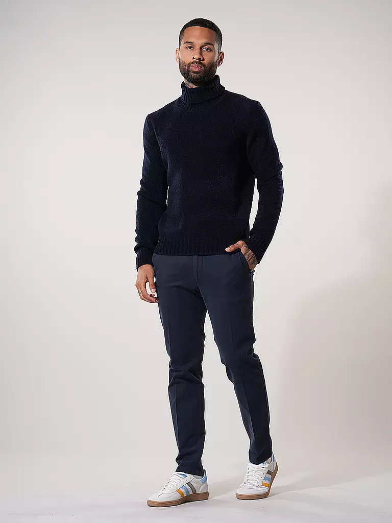 GRAN SASSO | Jersey de cuello alto | Azul oscuro