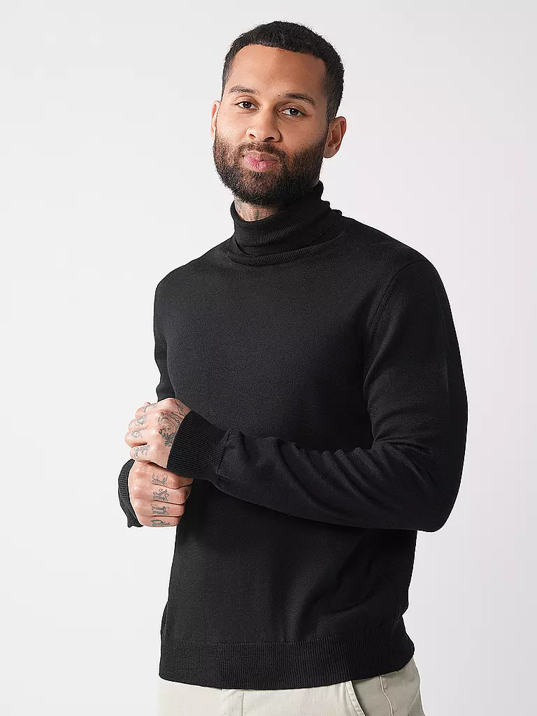 GRAN SASSO | Jersey de cuello alto | Negro