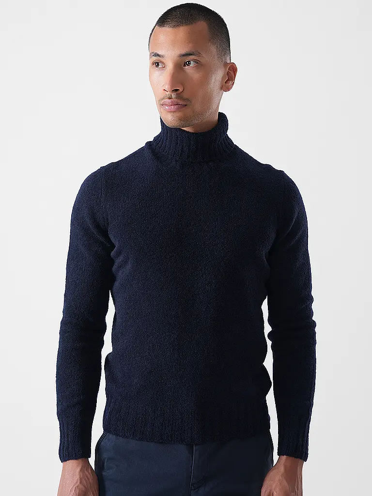 GRAN SASSO | Jersey de cuello alto | Azul oscuro