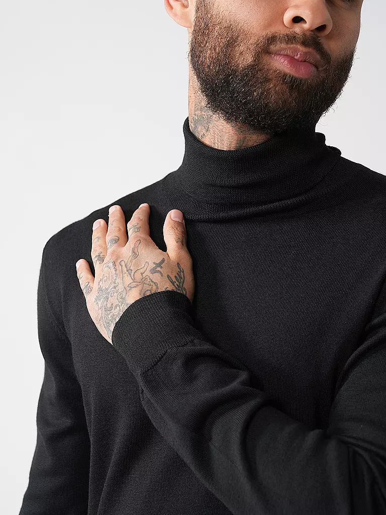 GRAN SASSO | Jersey de cuello alto | Negro