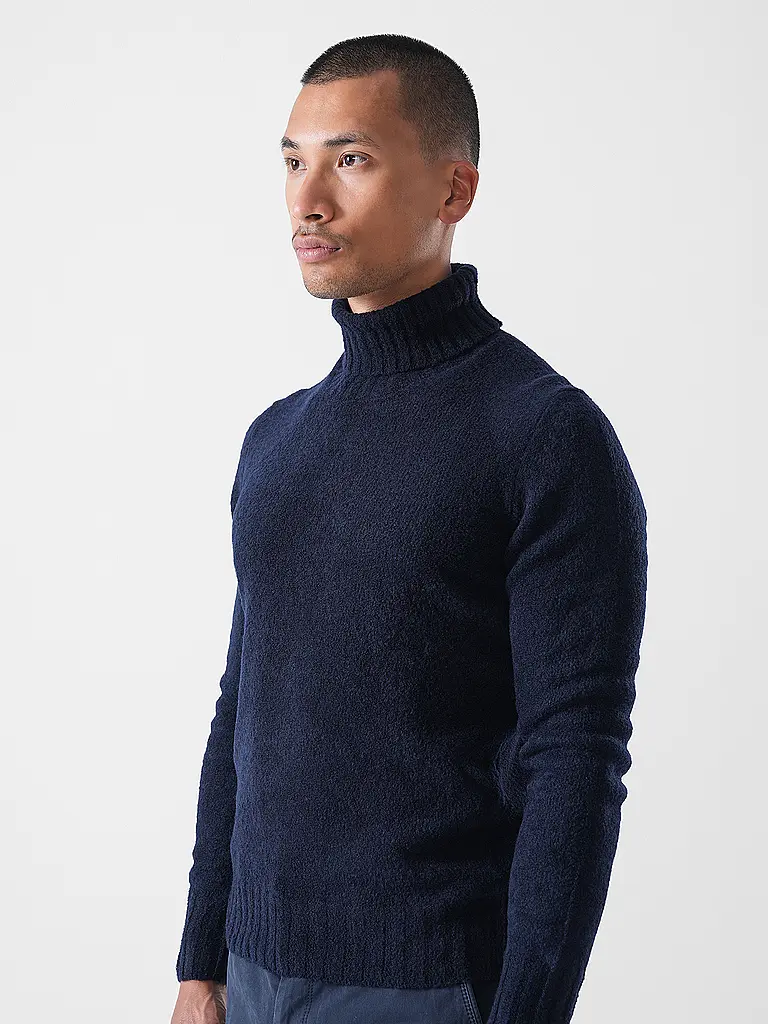 GRAN SASSO | Jersey de cuello alto | Azul oscuro