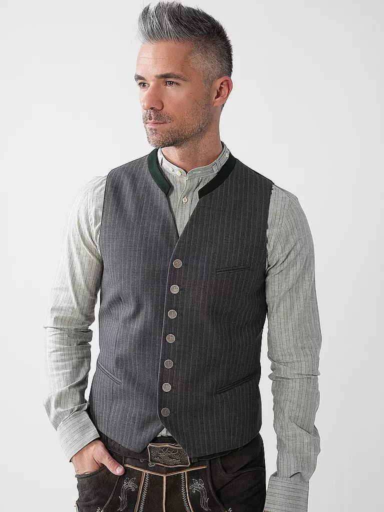 GRASEGGER | Chaleco tradicional GROSCHEN 1 | Gris