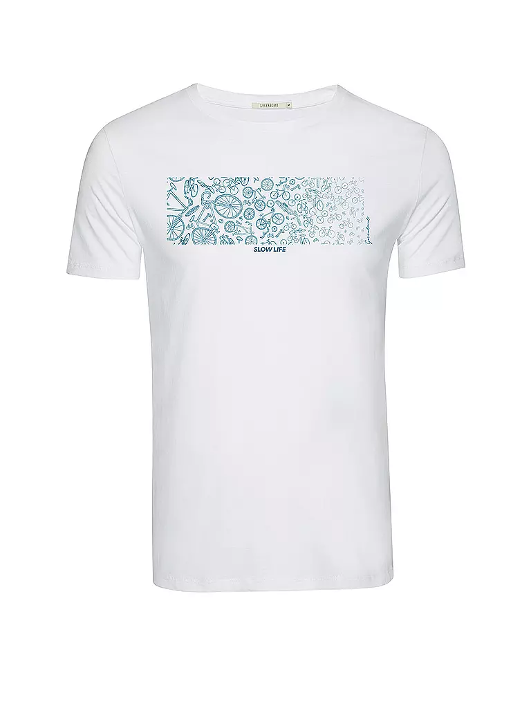 GREENBOMB | T-Shirt BIKE SLOW GUIDE | Blanco