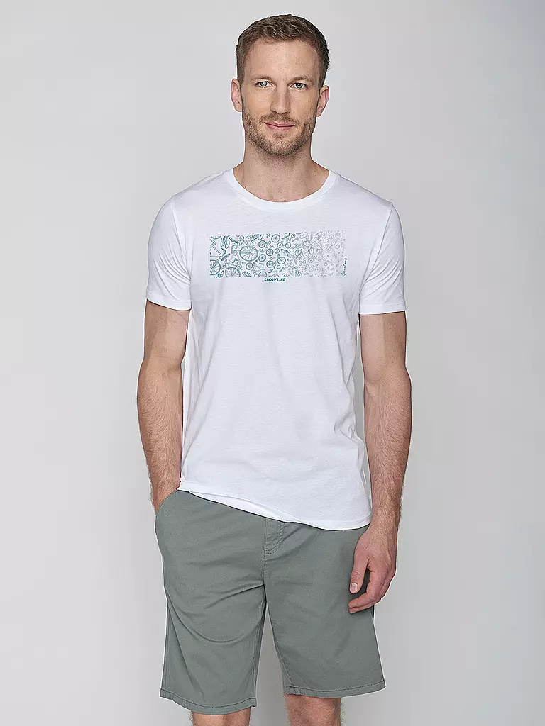 GREENBOMB | T-Shirt BIKE SLOW GUIDE | Blanco