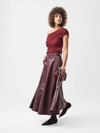GUESS | Midi falda con efecto cuero