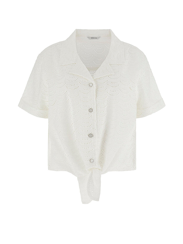 Blusenshirt SHARON EYELETS blanco S