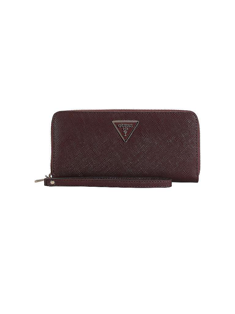 Guess Cartera LAUREL Large rojo oscuro