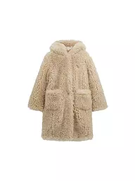 GUESS | Abrigo de niña con aspecto de piel | Crema