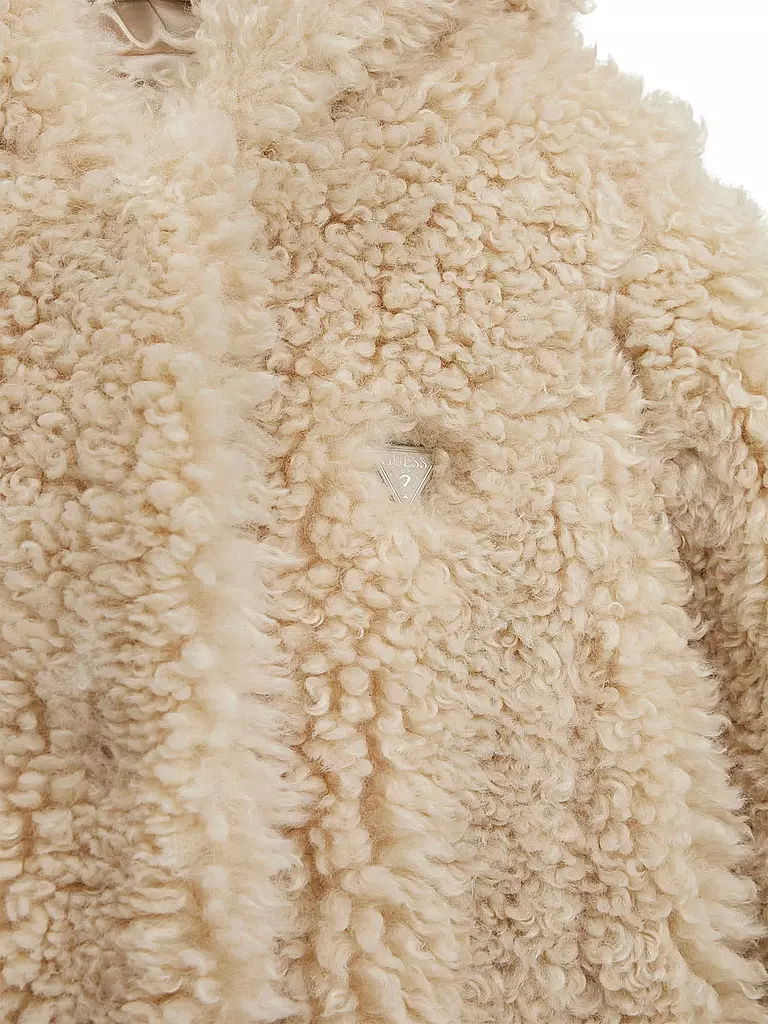GUESS | Abrigo de niña con aspecto de piel | 