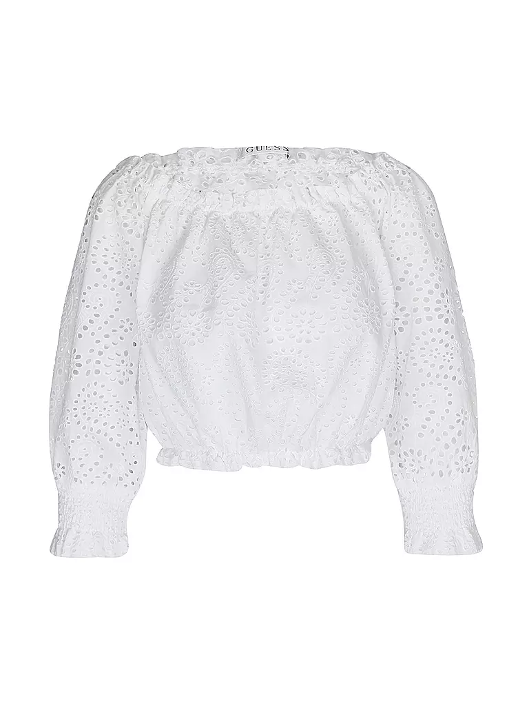 GUESS | Bluse Cropped Fit | Blanco