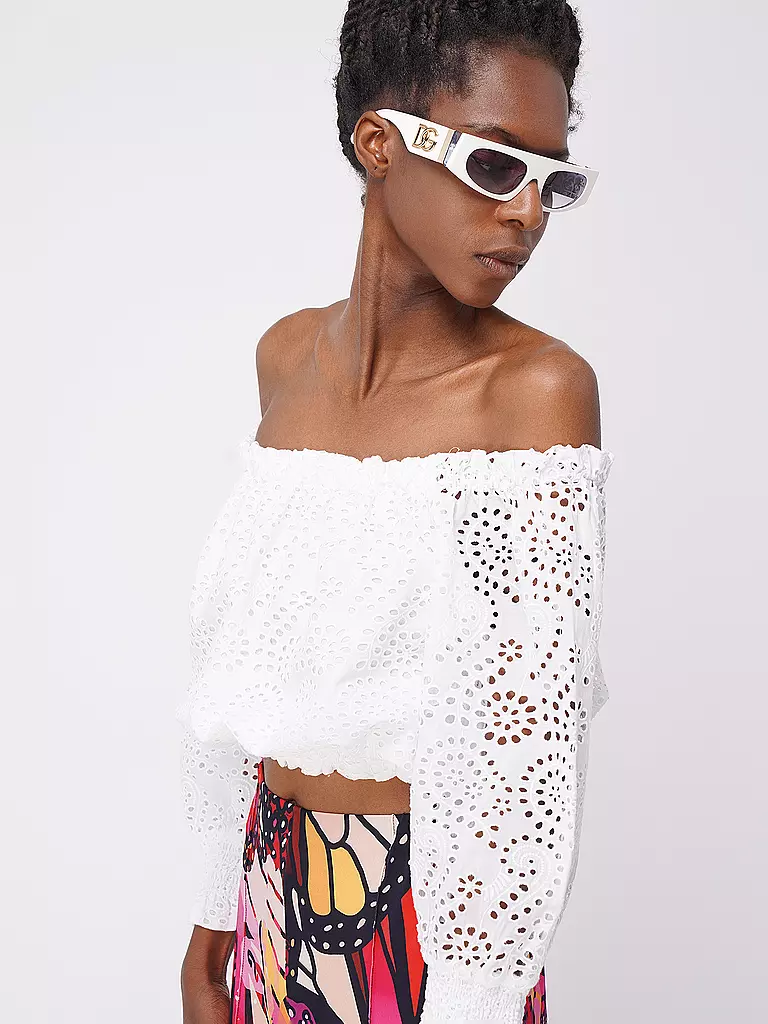 GUESS | Bluse Cropped Fit | Blanco