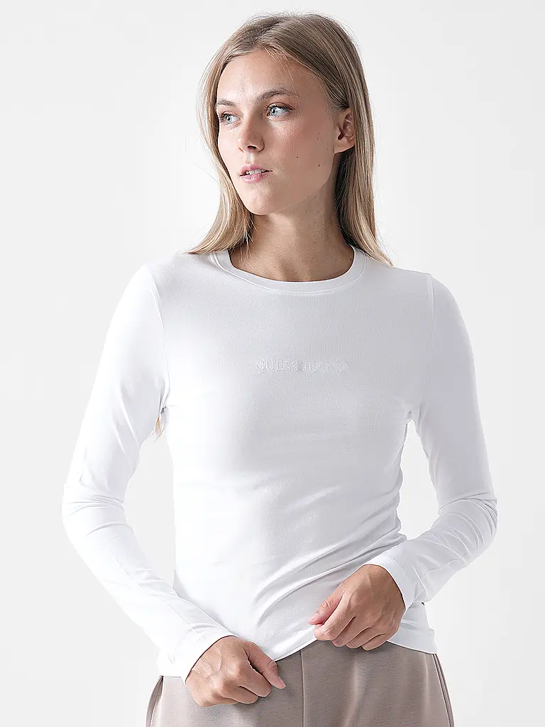 GUESS | Camiseta de manga larga | Blanco