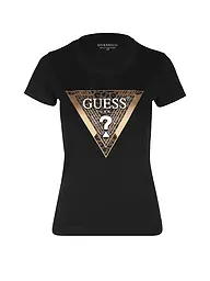 GUESS | Camiseta Slim Fit
Marca: GUESS
Color: negro
Categorías: Moda,Mujer

Largo de manga: Manga corta
Escote: Cuello redondo
Material: Jersey,Algodón,Elástico
Diseño: Logo,Estampado,Animal
Corte (Prenda superior): Slim
Estilo: Young Fashion,Glamour | Negro