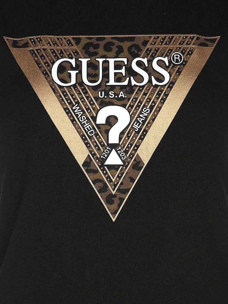 GUESS | Camiseta Slim Fit
Marca: GUESS
Color: negro
Categorías: Moda,Mujer
Largo de manga: Manga corta
Escote: Cuello redondo
Material: Jersey,Algodón,Elástico
Diseño: Logo,Estampado,Animal
Corte (Prenda superior): Slim
Estilo: Young Fashion,Glamour |