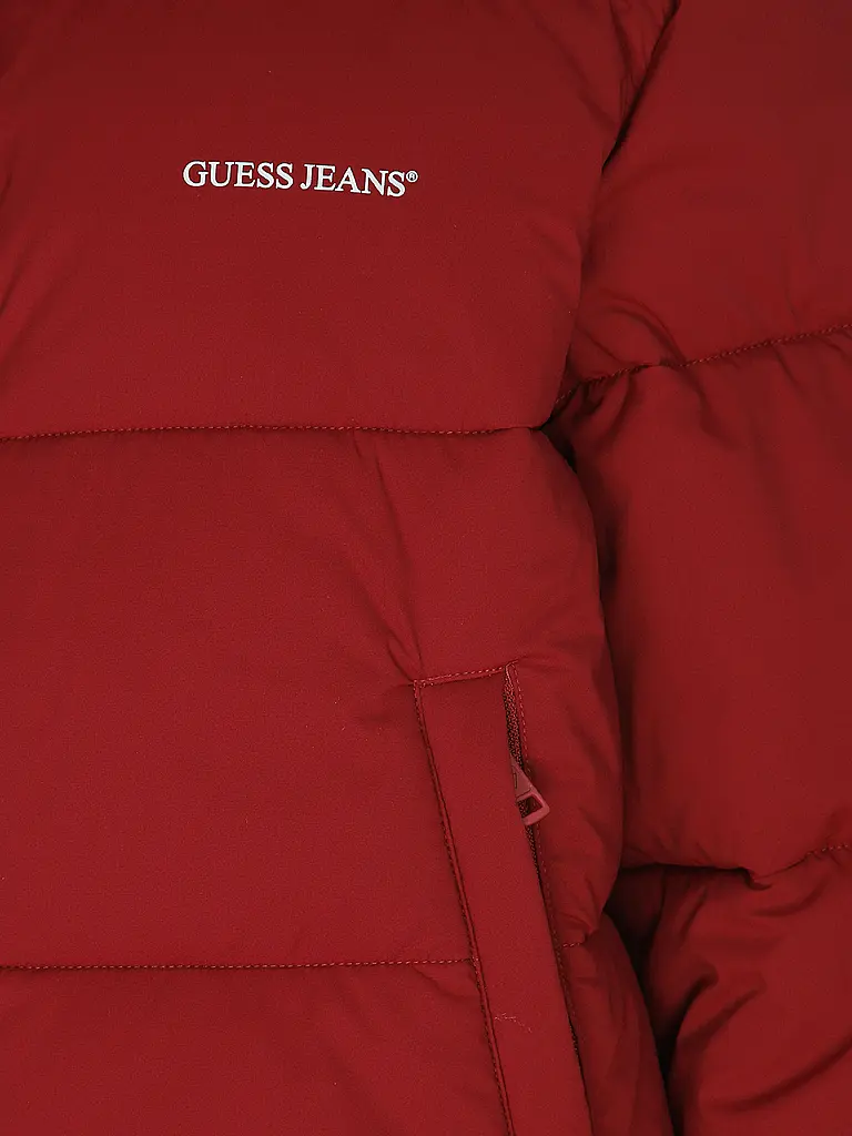 GUESS | Chaqueta acolchada corte cropped | Rojo oscuro