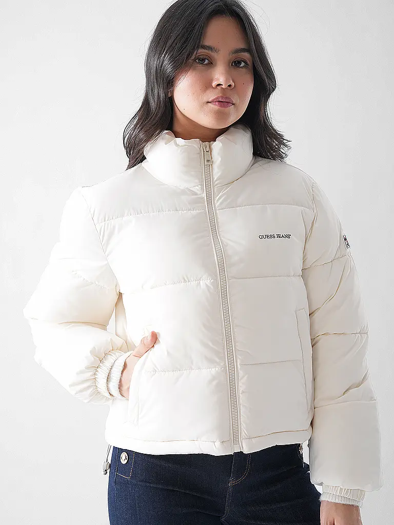 GUESS | Chaqueta acolchada corte cropped | Crema
