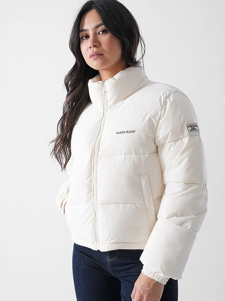 GUESS | Chaqueta acolchada corte cropped | Crema