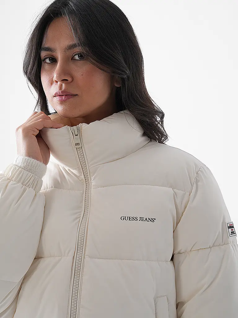 GUESS | Chaqueta acolchada corte cropped | Crema