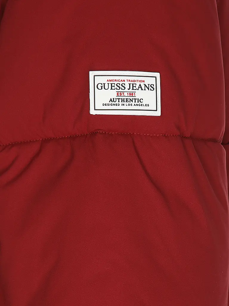 GUESS | Chaqueta acolchada corte cropped | Rojo oscuro