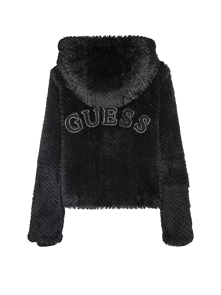 GUESS | Chaqueta de aspecto de piel | Negro