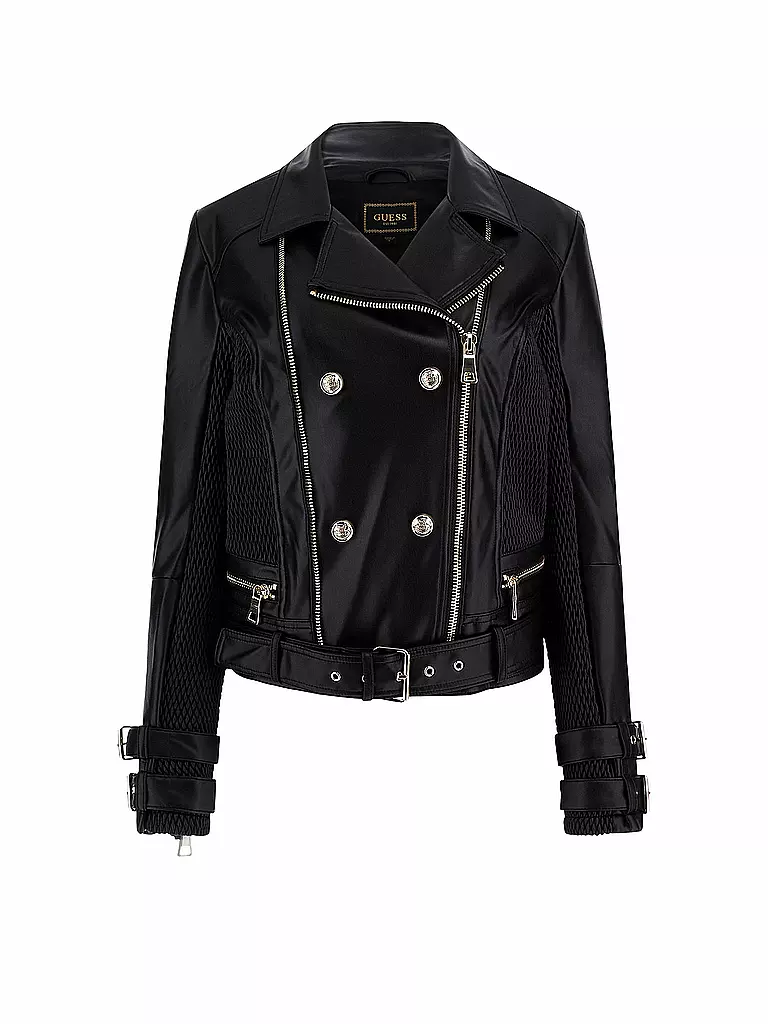 GUESS | Chaqueta de imitación de cuero MYLA MOTO | Negro