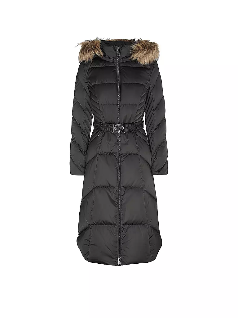 GUESS | Daunensteppmantel  | Negro