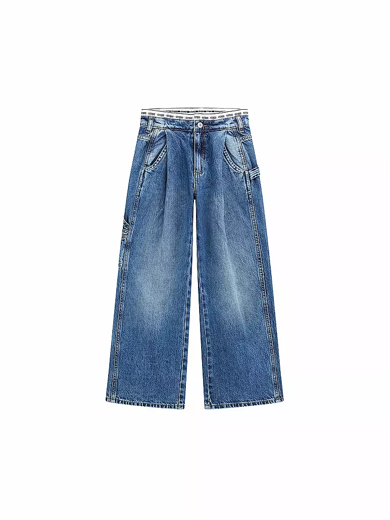 GUESS | Jeans de pierna ancha para niña | Azul