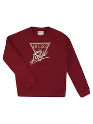 GUESS | Suéter para niña | Rojo oscuro