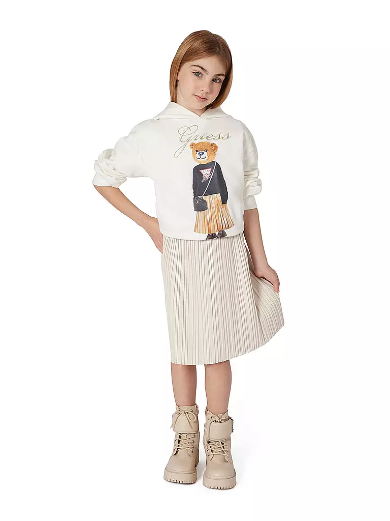 GUESS | Sudadera con capucha para niña - Hoodie | Crema