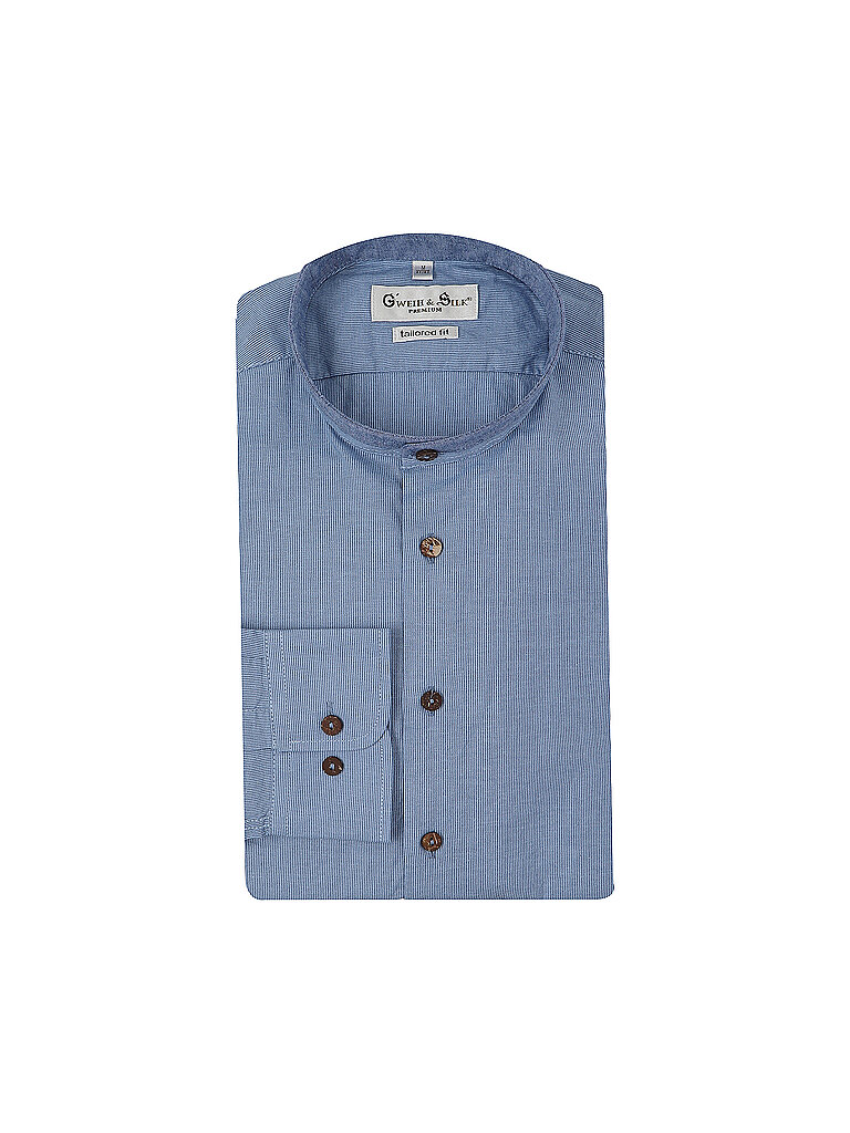 Gweih & Silk Camisa tradicional IRRSEE azul claro
