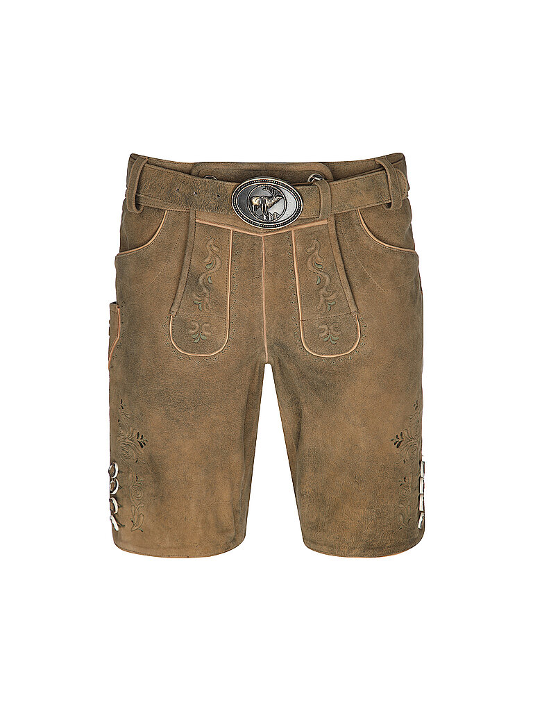 Gweih & Silk Lederhose LEO marrón claro