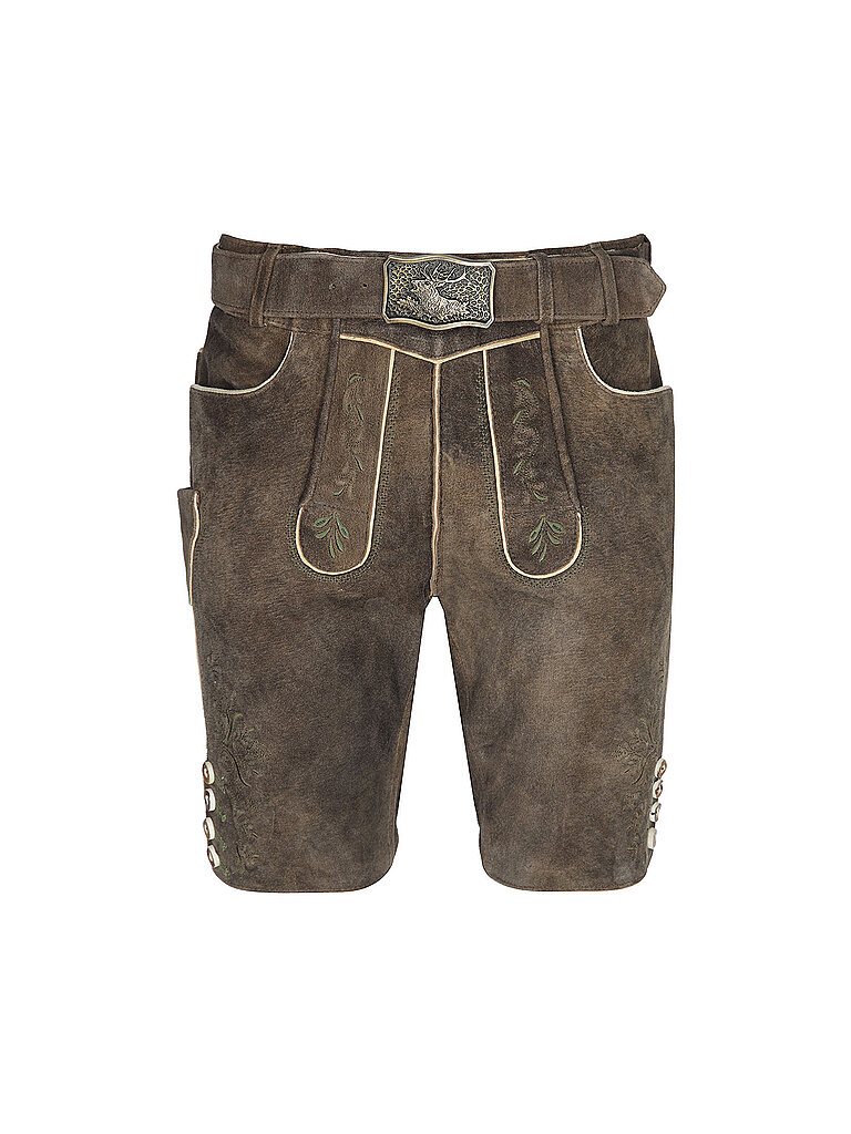 Gweih & Silk Pantalones de cuero tradicionales MATHIAS marrón claro