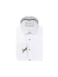 GWEIH & SILK | Camisa tradicional corte entallado | Blanco