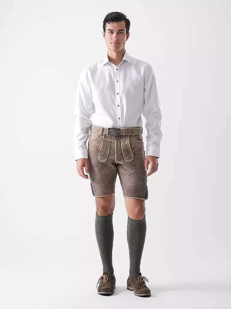 GWEIH & SILK | Camisa tradicional corte entallado | Blanco