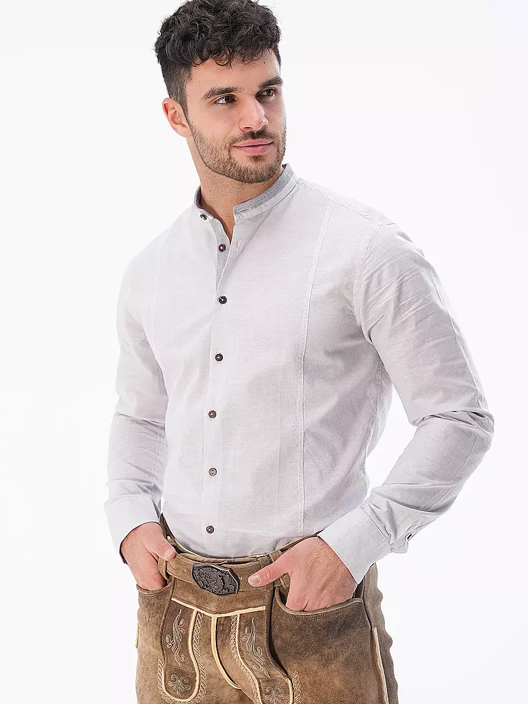GWEIH & SILK | Camisa tradicional IRRSEE | Gris claro