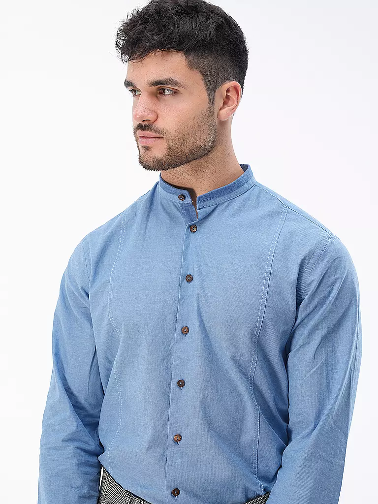 GWEIH & SILK | Camisa tradicional IRRSEE | Azul claro