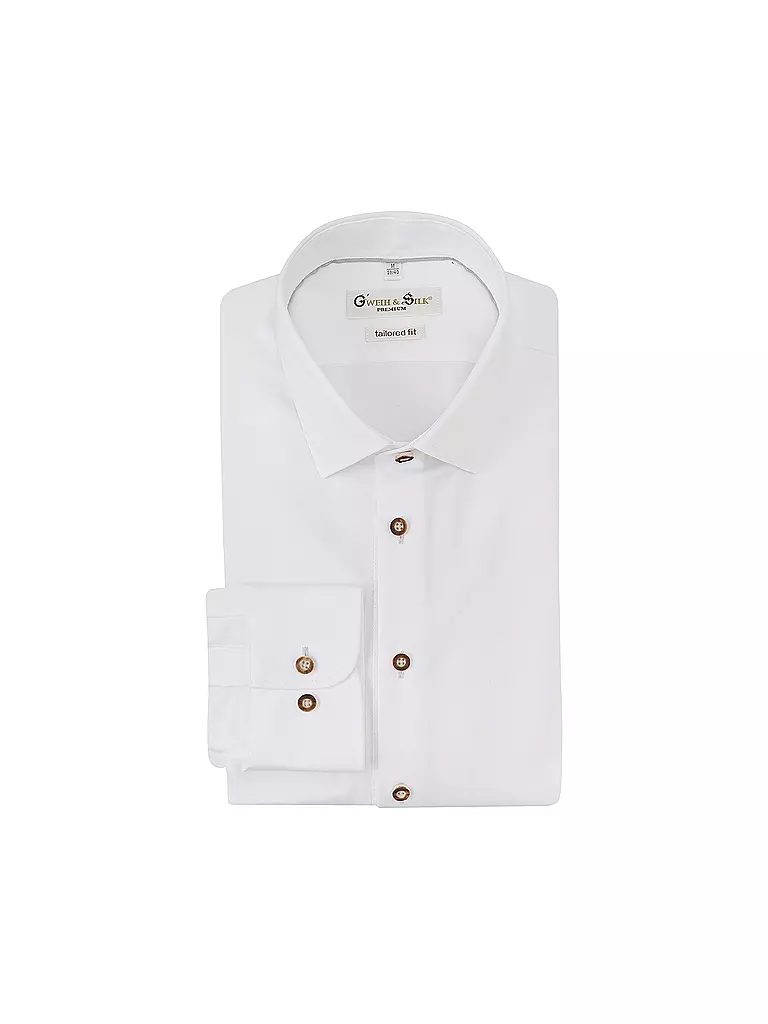 GWEIH & SILK | Camisa tradicional Modern Fit WEISSENSEE | Blanco