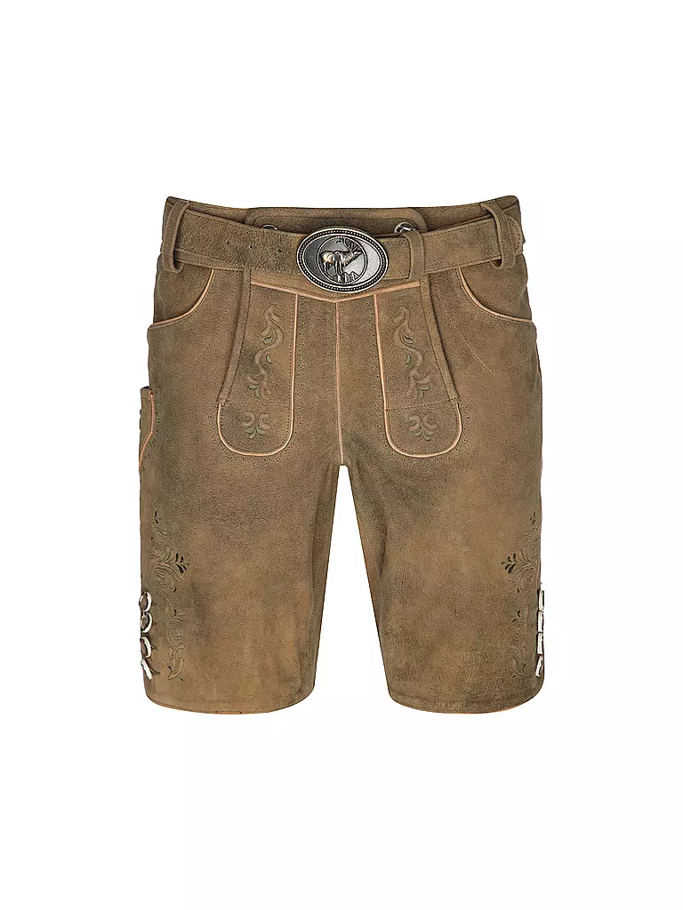 GWEIH & SILK | Lederhose LEO | Marrón claro