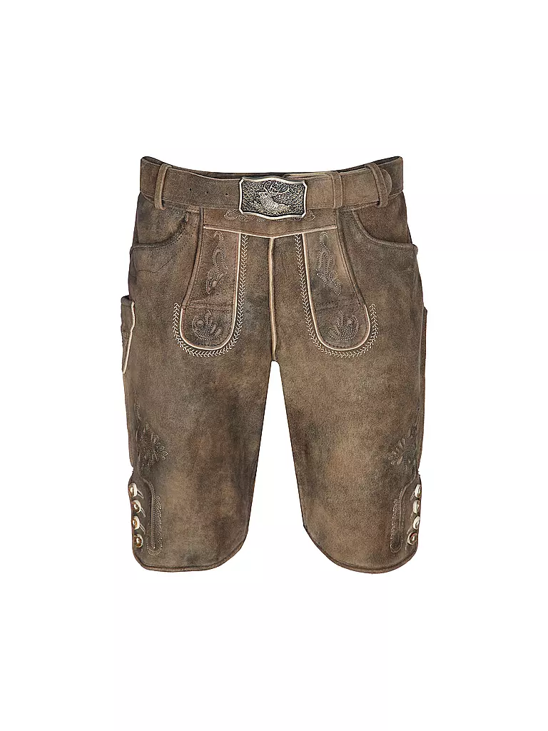GWEIH & SILK | Pantalones de cuero ARNO | Marrón