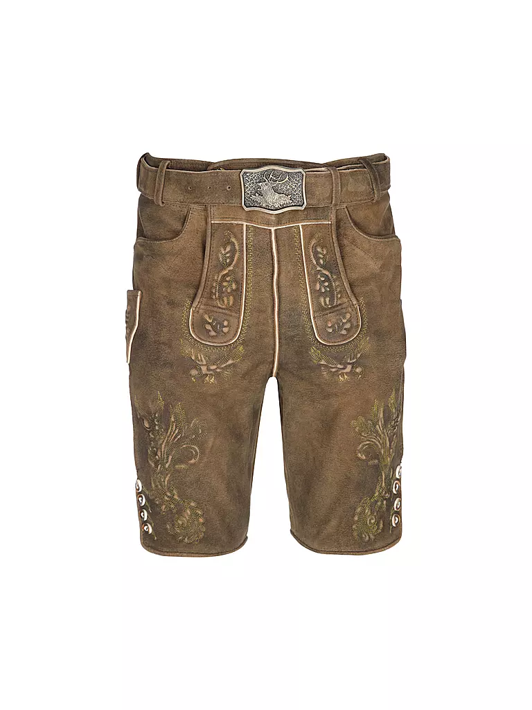 GWEIH & SILK | Pantalones de cuero ARNOLD | Marrón claro