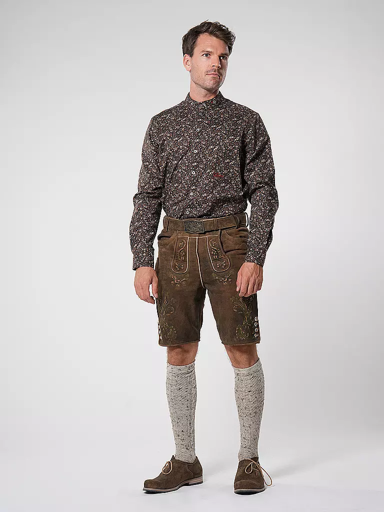 GWEIH & SILK | Pantalones de cuero ARNOLD | Marrón claro